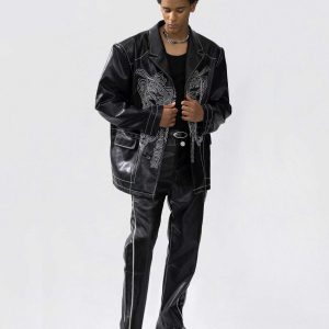 classic black skull jacket [edgy] streetwear essential 2424
